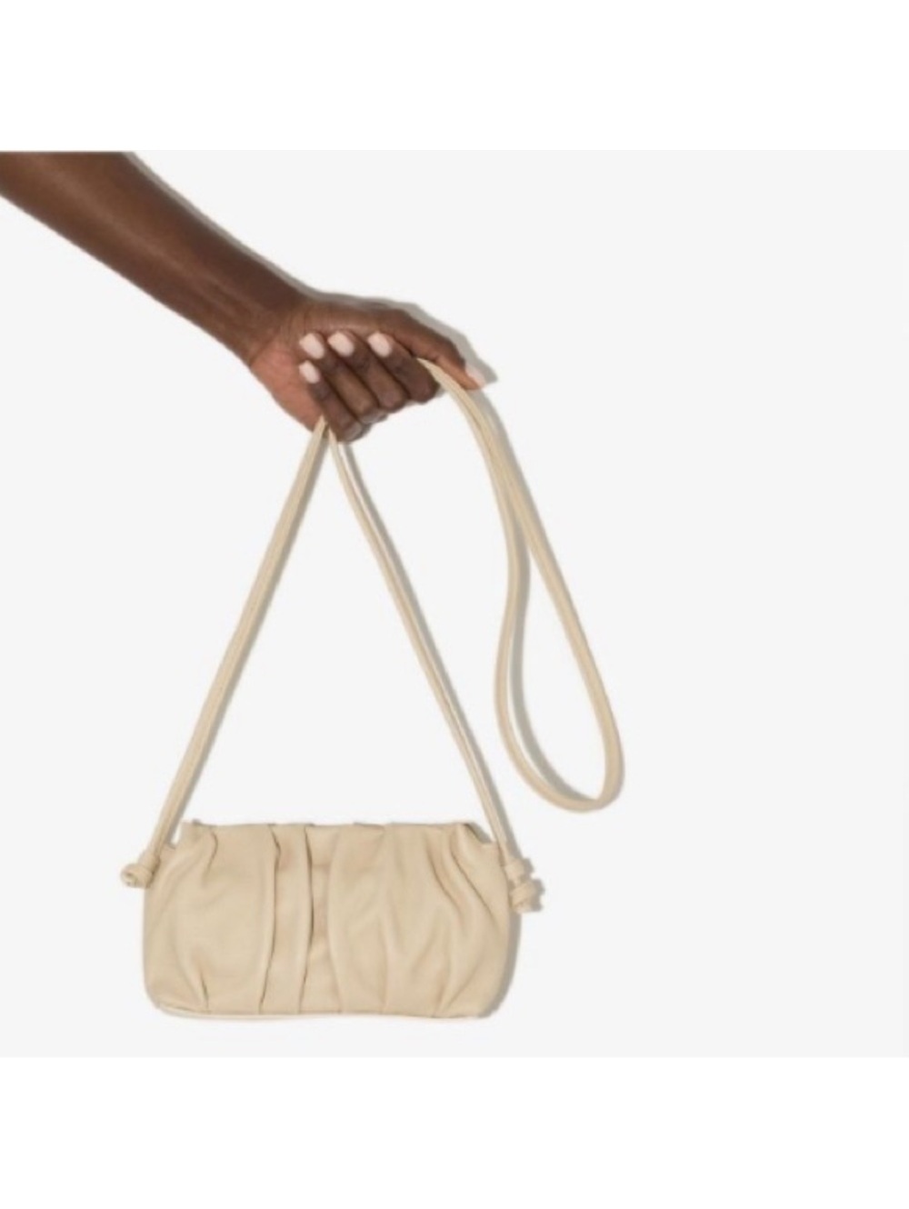 NWT Elleme Mini Vague Pleated Leather Crossbody, New w/Tag, $480 Made in Italy